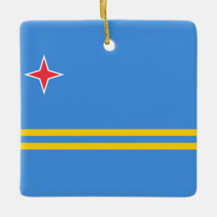 Flag of Aruba Ceramic Ornament