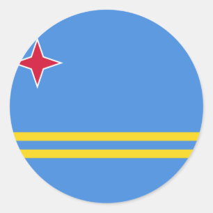 Flag of Aruba Classic Round Sticker