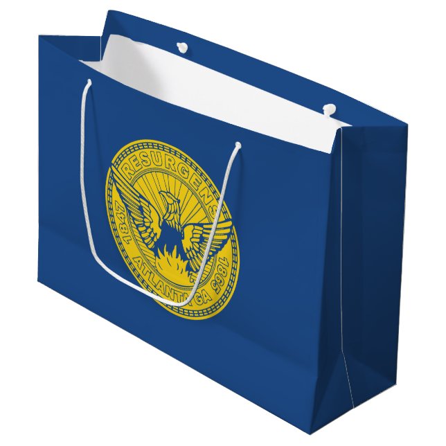 Flag of Atlanta, Georgia Large Gift Bag (Front Angled)