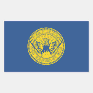 Flag of Atlanta, Georgia Rectangular Sticker