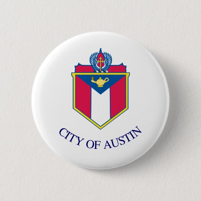 Flag of Austin, Texas 6 Cm Round Badge (Front)
