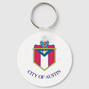Flag of Austin, Texas Key Ring