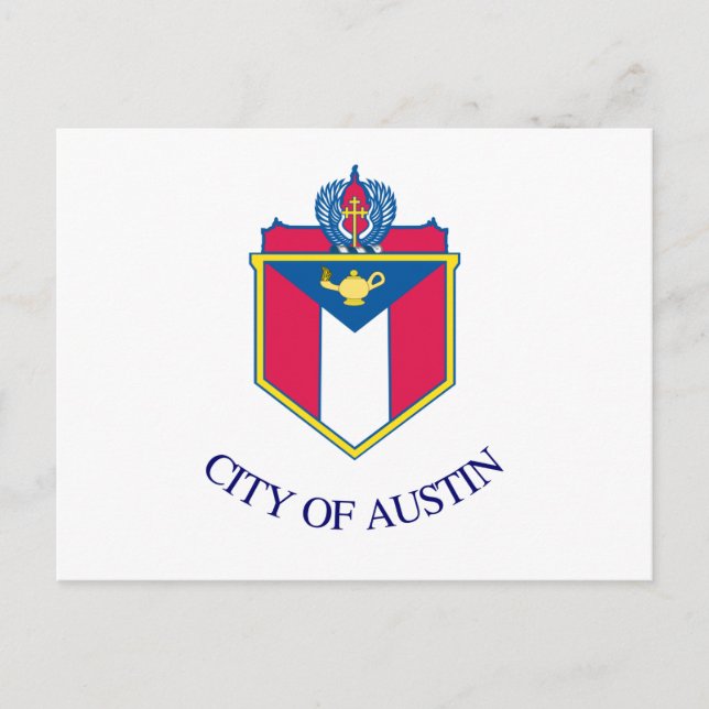 Flag of Austin, Texas Postcard (Front)