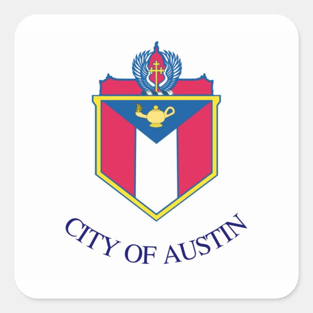 Flag of Austin, Texas Square Sticker (Front)