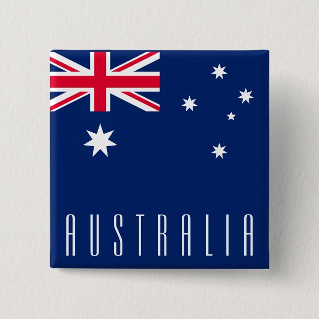 Flag of Australia 15 Cm Square Badge (Front)