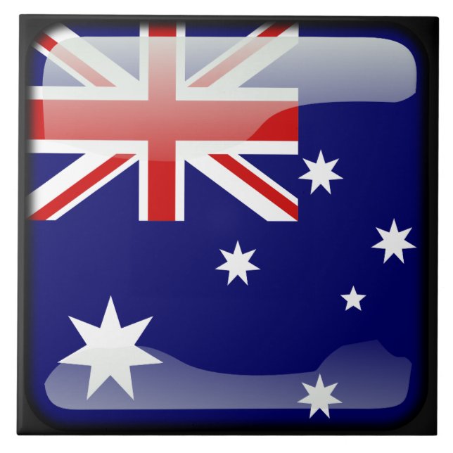 Flag of Australia Ceramic Tile (Front)