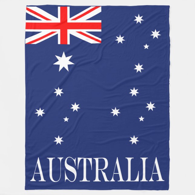 Flag of Australia Fleece Blanket (Front)