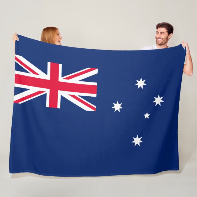 Flag of Australia Fleece Blanket (In Situ)