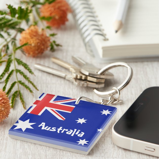 Flag of Australia Key Ring (Front Right)