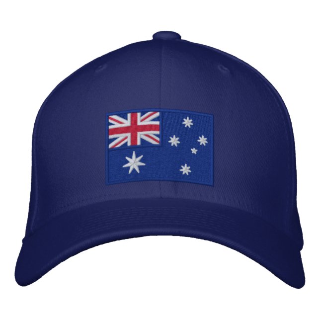Flag of Australia Personalised Embroidered Hat (Front)