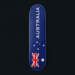 Flag of Australia Skateboard<br><div class="desc">Federation Star at the hoist, and the Southern Cross in the fly half. The flag of Australia is a defaced Blue Ensign: a blue field with the Union Jack in the canton and a large white seven pointed star known as the Commonwealth Star in the lower hoist quarter. #flag #australia...</div>