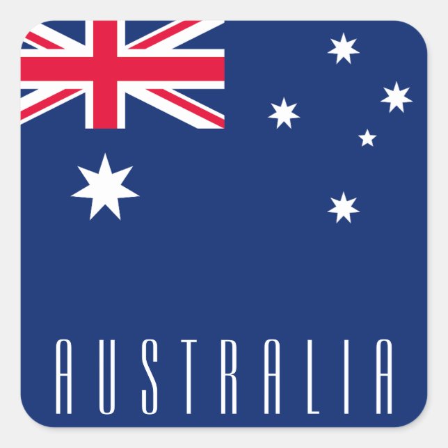 Flag of Australia Square Sticker (Front)