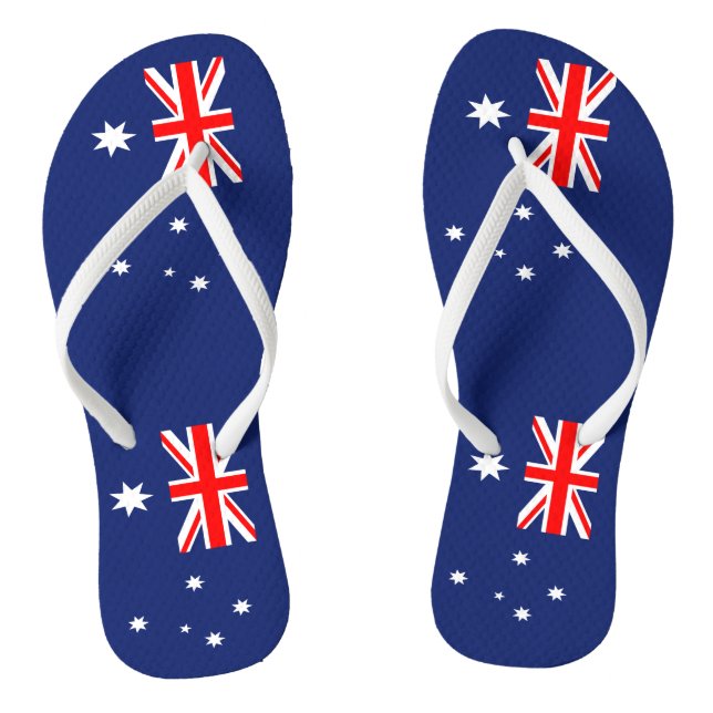 Flag of Australia Thongs (Footbed)