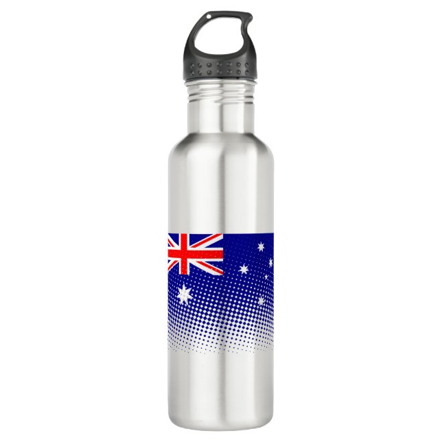 Flag Of Australia With Halftone Effect 710 Ml Water Bottle (Front)