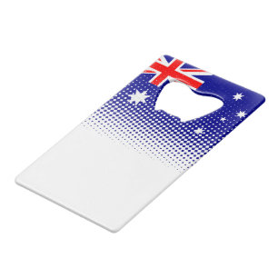 Flag Of Australia With Halftone Effect Credit Card