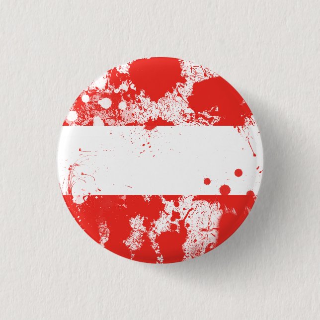 Flag of Austria 3 Cm Round Badge (Front)