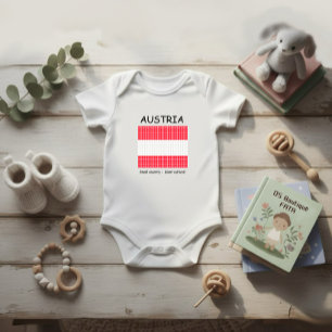 Flag of Austria Baby Bodysuit