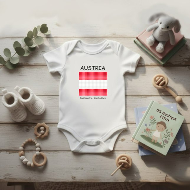 Flag of Austria Baby Bodysuit (Creator Uploaded)