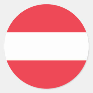 Flag of Austria Classic Round Sticker