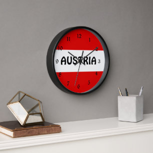 Flag of Austria Clock