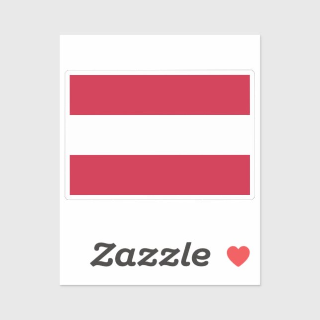 Flag of Austria custom-cut  (Sheet)