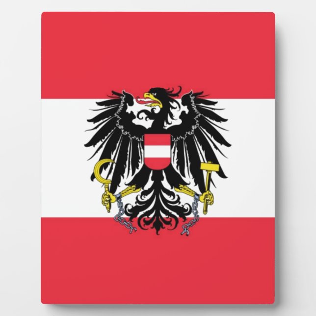 Flag of Austria - Flagge Österreichs Plaque (Front)
