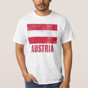 Flag of Austria "Grunge" look. T-Shirt