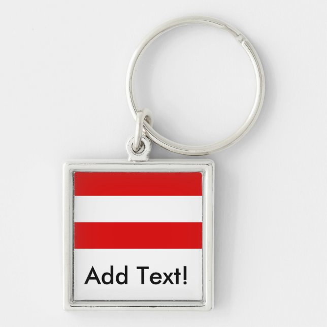 Flag of Austria Key Ring (Front)
