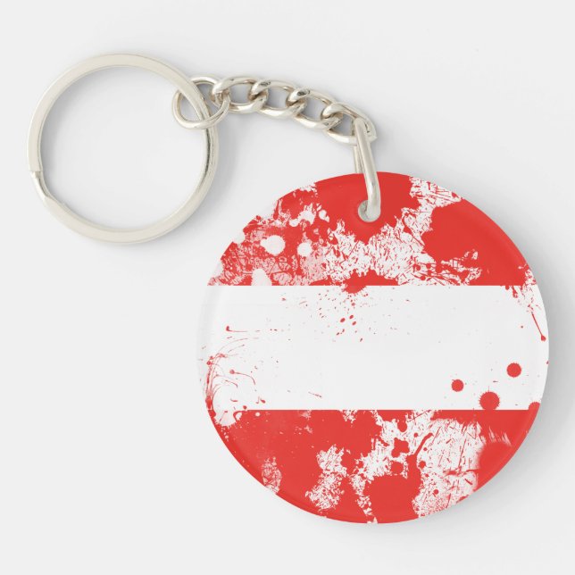 Flag of Austria Key Ring (Front)