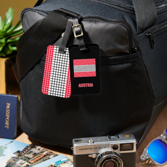 Flag of Austria Luggage Tag (Front & Back)