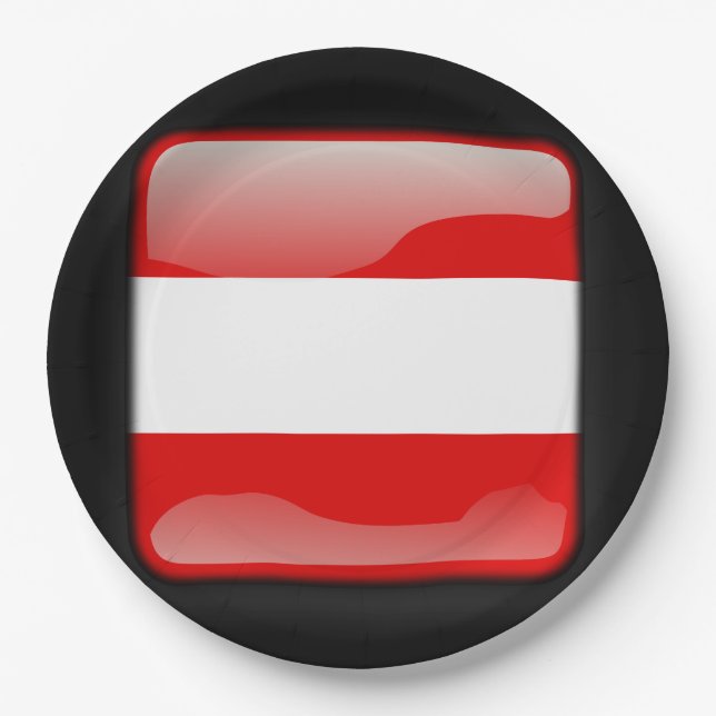 Flag of Austria Paper Plate (Front)