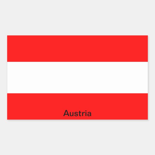 Flag of Austria Rectangular Sticker (Front)