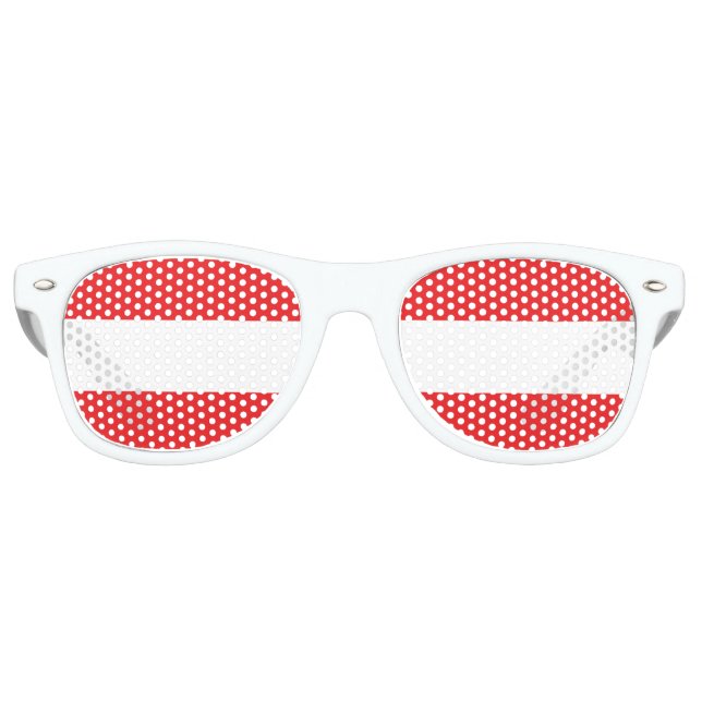 Flag of Austria Retro Sunglasses (Front)