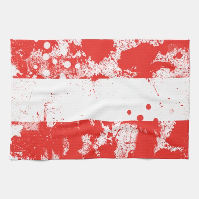 Flag of Austria Tea Towel (Horizontal)