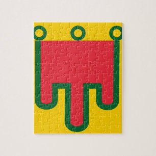 Flag of Auvergne - Drapeau de la Région Auvèrnhe Jigsaw Puzzle