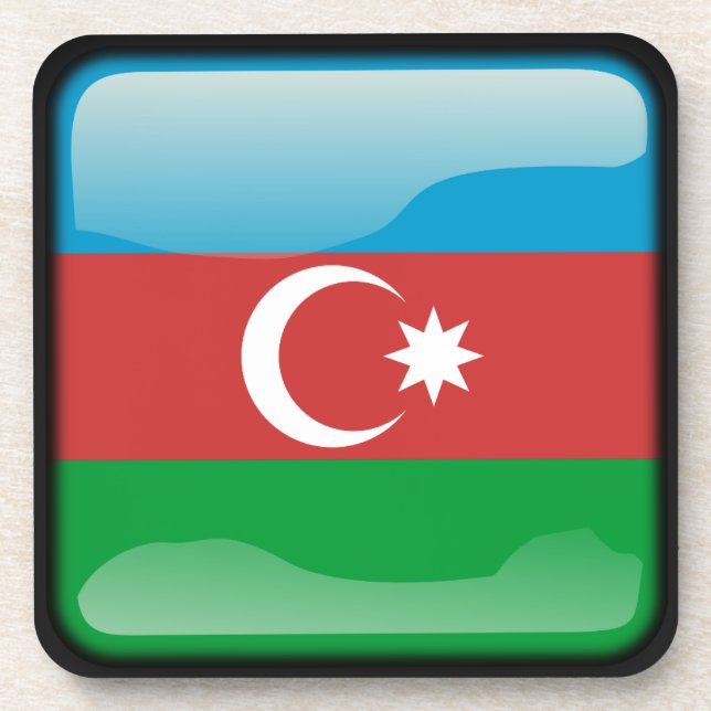 Flag of Azerbaijan Coaster (Front)