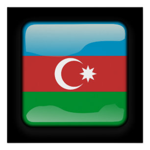 Flag of Azerbaijan Poster