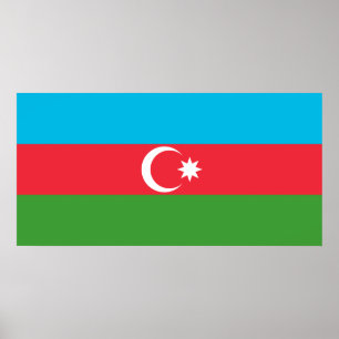 Flag of Azerbaijan Poster