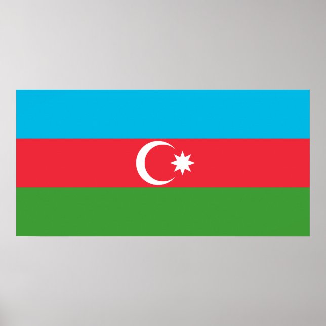 Flag of Azerbaijan Poster (Front)