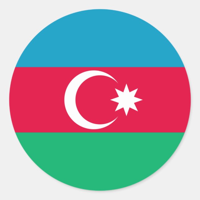 Flag of Azerbaijan Sticker (Front)