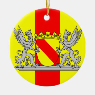 flag of Baden Coat of Arms Ceramic Ornament