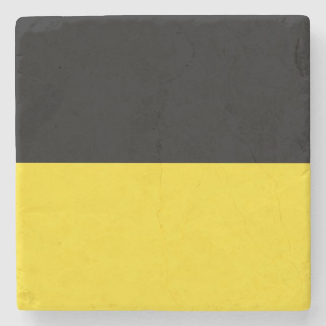 Flag of Baden Württemberg (German State) Stone Coaster (Front)