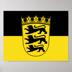 Flag of Baden-Württemberg Poster