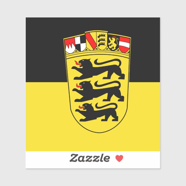 Flag of Baden-Württemberg Vinyl Sticker (Sheet)