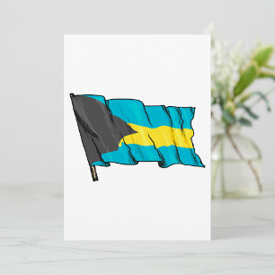 Flag Of Bahamas Invitation