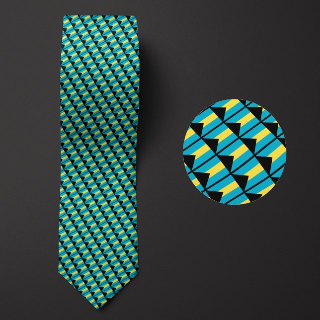 Flag of Bahamas Pattern Tie (Creator Uploaded)