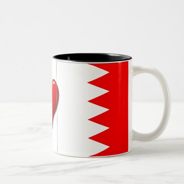 Flag of Bahrain Heart Mug (Right)