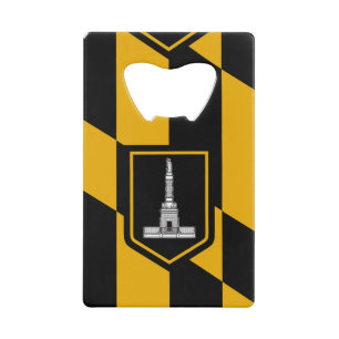 Flag of Baltimore, Maryland Credit Card Bottle Ope