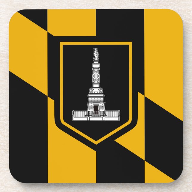 Flag of Baltimore, Maryland Drink Coaster (Front)