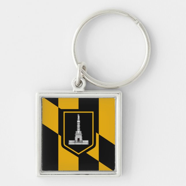 Flag of Baltimore, Maryland Keychain (Front)